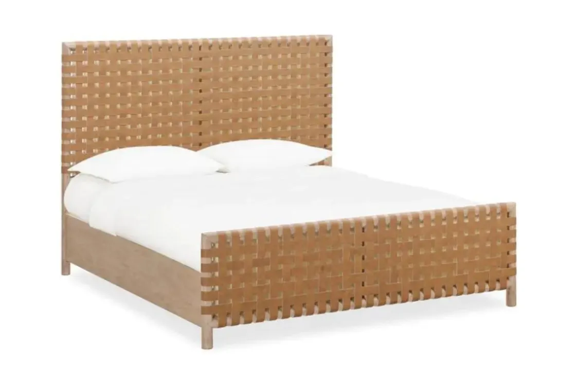 Mor Furniture Dorsey Woven Panel Bed In Granola, Queen