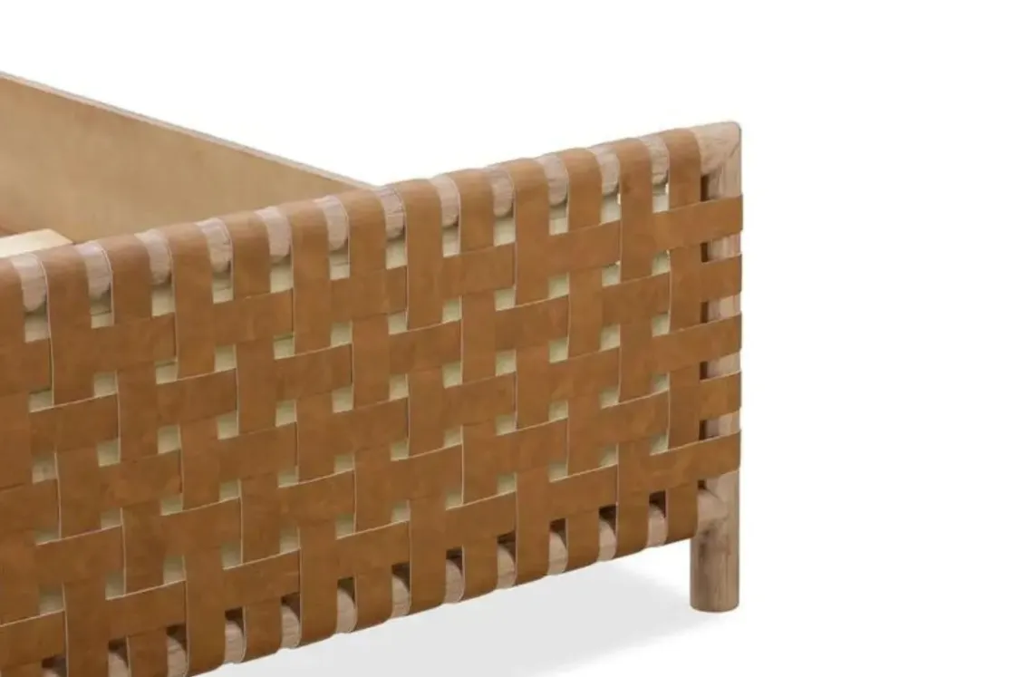 Mor Furniture Dorsey Woven Panel Bed In Granola, Queen