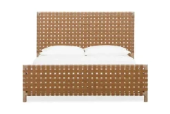 Mor Furniture Dorsey Woven Panel Bed In Granola, Queen