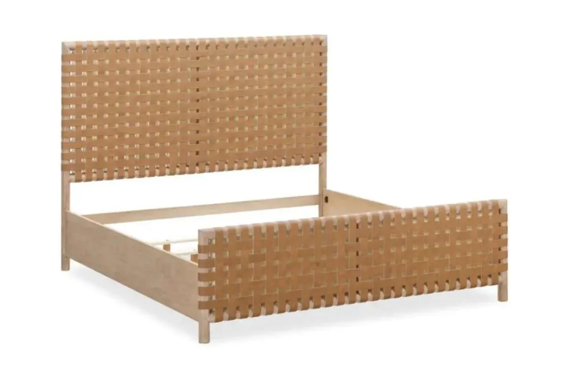 Mor Furniture Dorsey Woven Panel Bed In Granola, Queen
