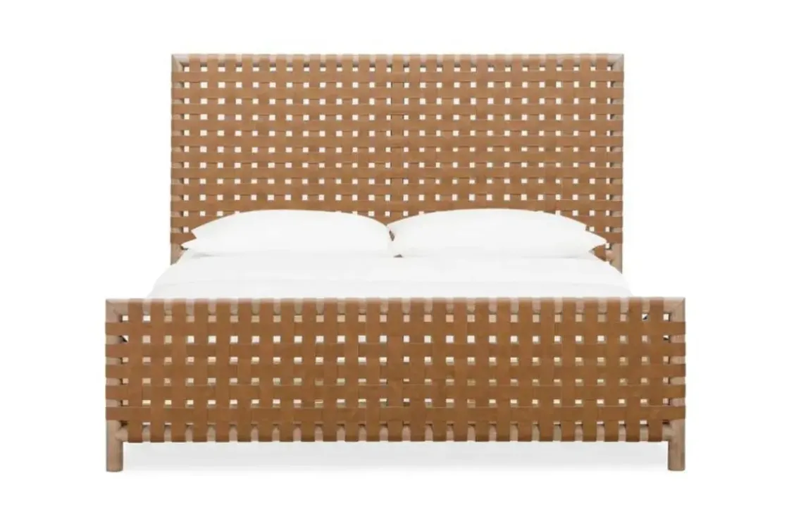 Mor Furniture Dorsey Woven Panel Bed In Granola, Queen