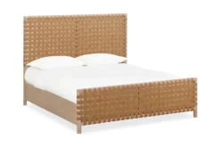 Mor Furniture Dorsey Woven Panel Bed In Granola, Queen