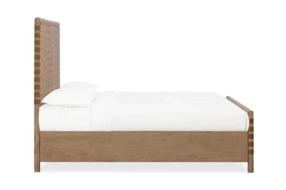 Mor Furniture Dorsey Woven Panel Bed In Granola, Queen