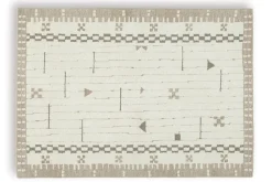 Mor Furniture Dot Rug In Cream/Brown/Taupe, 8x10