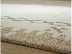 Mor Furniture Dot Rug In Cream/Brown/Taupe, 8x10