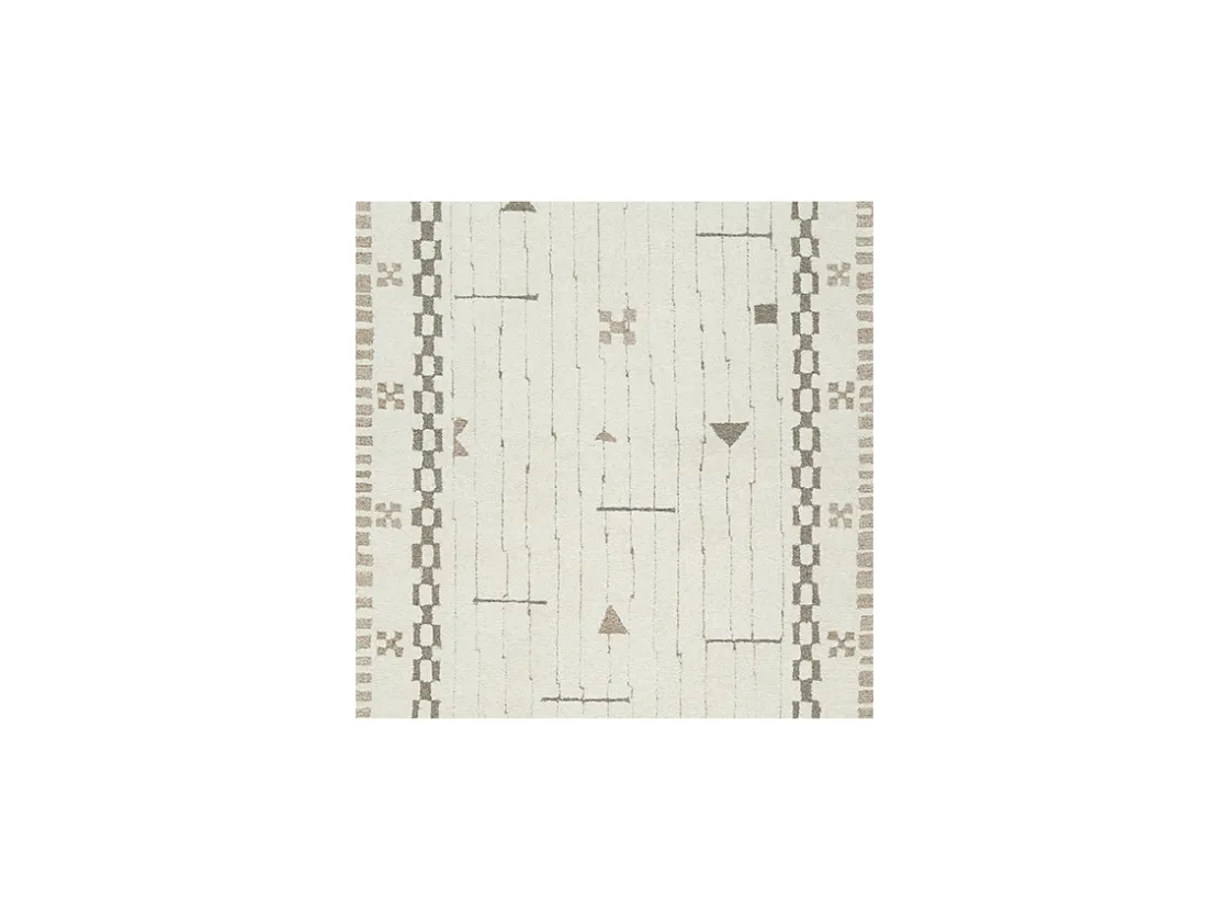 Mor Furniture Dot Rug In Cream/Brown/Taupe, 8x10
