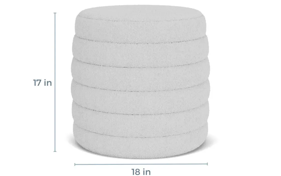 Mor Furniture Duntler Accent Ottoman In Ivory