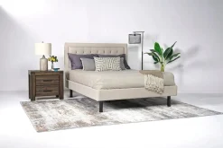 Mor Furniture Duo Linen Adjustable Foundation Bed In Natural, Queen