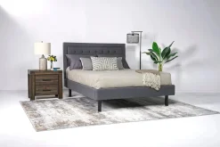 Mor Furniture Duo Linen Adjustable Foundation Bed In Natural, Queen
