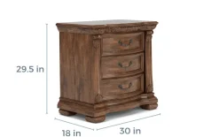 Mor Furniture Durango 3 Drawer Nightstand In Willadeene