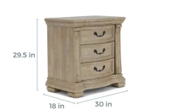 Mor Furniture Durango 3 Drawer Nightstand In Willadeene