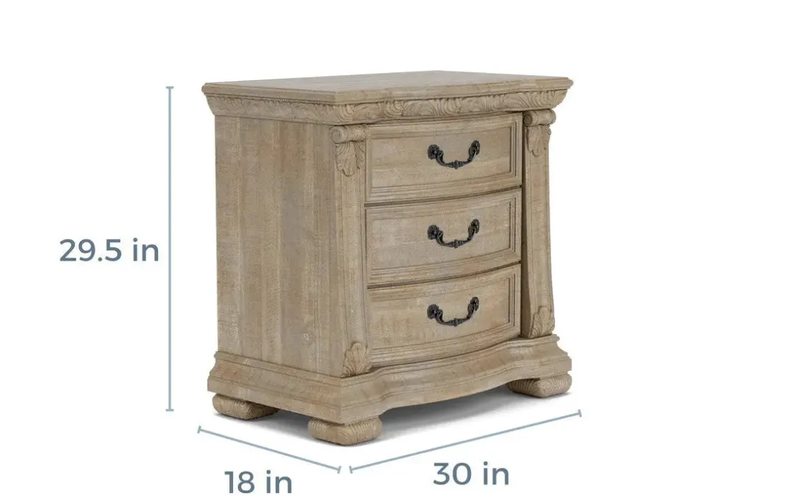 Mor Furniture Durango 3 Drawer Nightstand In Willadeene