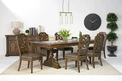 Mor Furniture Durango Dining Table & 6 Chairs In Fawn