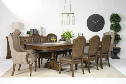 Mor Furniture Durango Dining Table, 6 Chairs & 2 Arm Chairs In Fawn