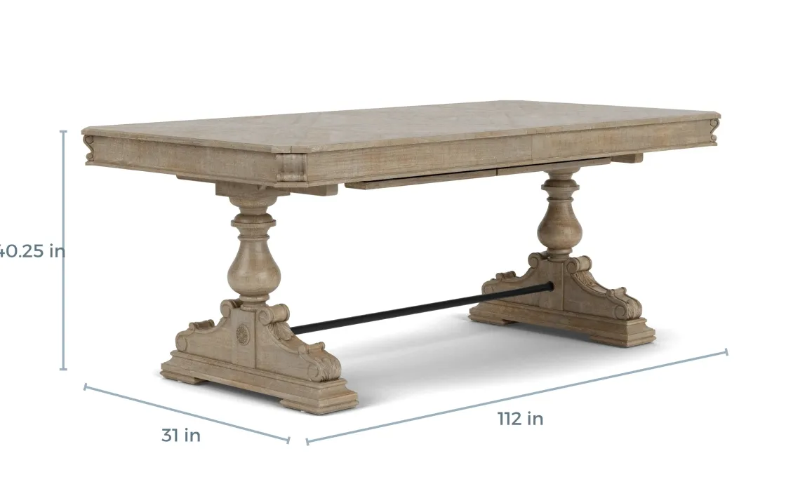 Mor Furniture Durango Dining Table, 6 Chairs & 2 Arm Chairs In Fawn