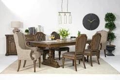 Mor Furniture Durango Dining Table, 4 Side Chairs & 2 Arm Chairs In Fawn