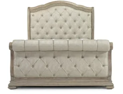 Mor Furniture Durango Sleigh Bed, Dresser, Mirror & 3 Drawer Nightstand In Fawn, Queen