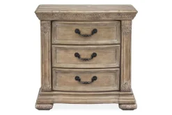 Mor Furniture Durango Sleigh Bed, Dresser, Mirror & 3 Drawer Nightstand In Fawn, Queen
