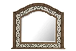 Mor Furniture Durango Sleigh Bed W/ Storage, Dresser, Mirror & 3 Drawer Nightstand In Fawn, Queen