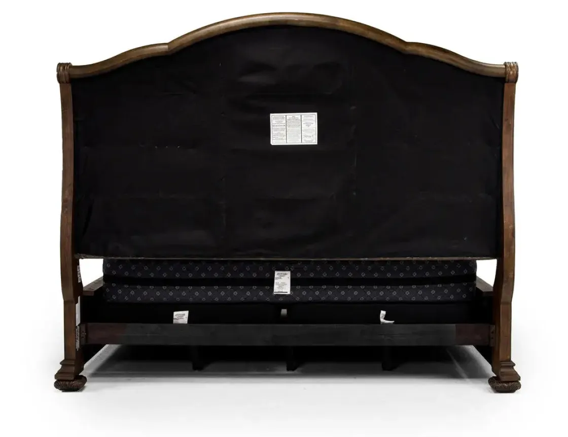 Mor Furniture Durango Upholstered Sleigh Bed W/ Storage In Fawn, Queen