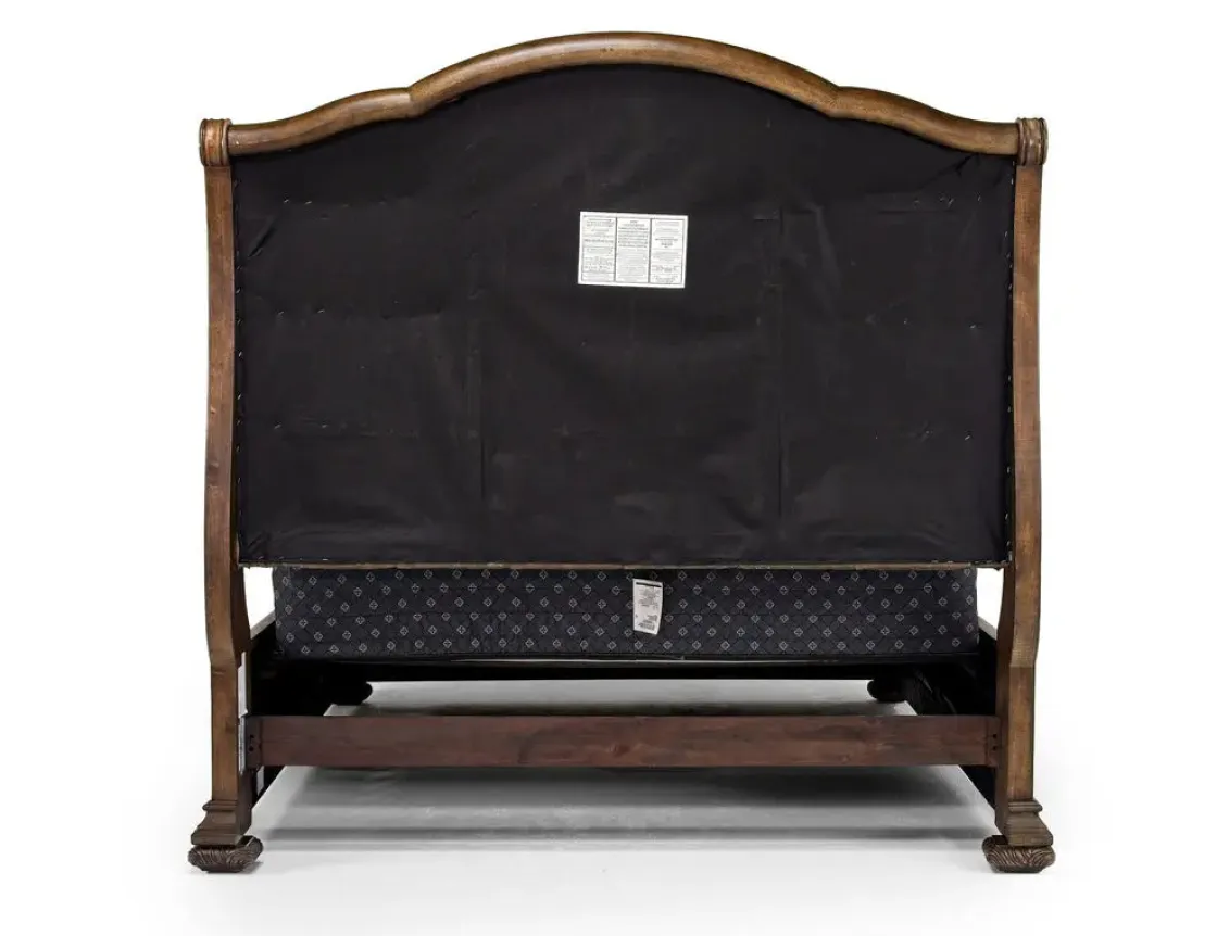 Mor Furniture Durango Upholstered Sleigh Bed W/ Storage In Fawn, Queen