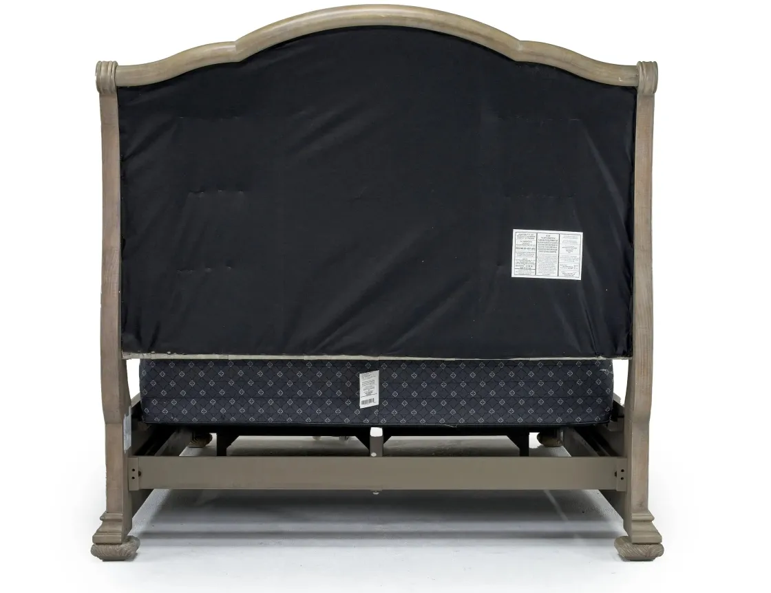 Mor Furniture Durango Upholstered Sleigh Bed W/ Storage In Fawn, Queen