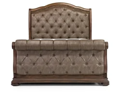 Mor Furniture Durango Upholstered Sleigh Bed In Fawn, Queen