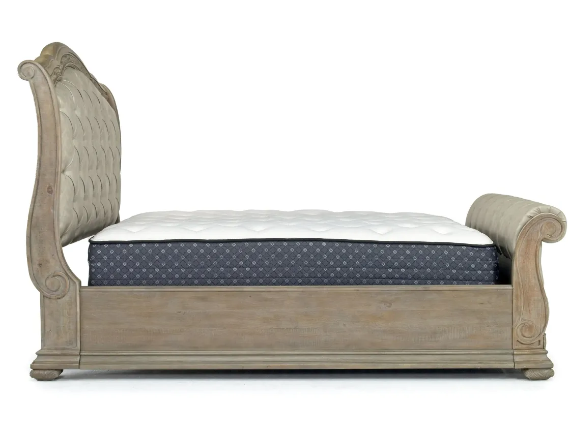 Mor Furniture Durango Upholstered Sleigh Bed In Fawn, Queen