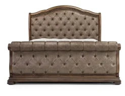Mor Furniture Durango Upholstered Sleigh Bed In Fawn, Queen