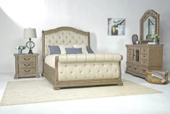 Mor Furniture Durango Upholstered Sleigh Bed In Fawn, Queen