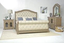 Mor Furniture Durango Upholstered Sleigh Bed In Fawn, Queen