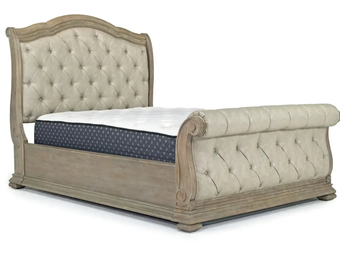 Mor Furniture Durango Upholstered Sleigh Bed In Fawn, Queen