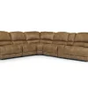Mor Furniture Dusty 6 Piece Reclining Sectional In Bonanza Silt