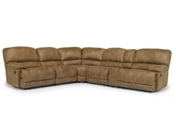 Mor Furniture Dusty 6 Piece Reclining Sectional In Bonanza Silt