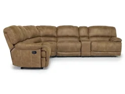 Mor Furniture Dusty 6 Piece Reclining Sectional In Bonanza Silt