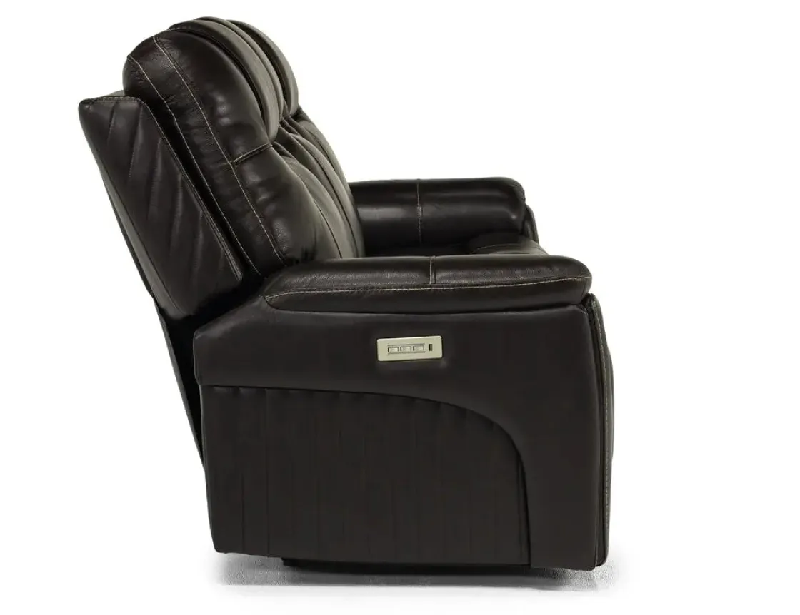 Mor Furniture Echo 3 Power Recliner In Rainier Storm Leather