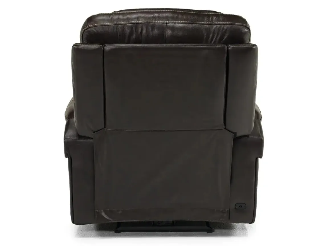 Mor Furniture Echo 3 Power Recliner In Rainier Storm Leather