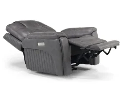 Mor Furniture Echo 3 Power Recliner In Rainier Storm Leather