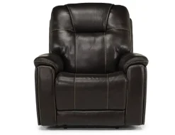 Mor Furniture Echo 3 Power Recliner In Rainier Storm Leather
