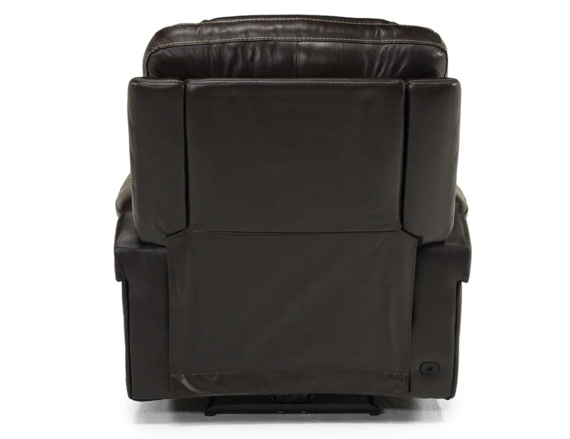 Mor Furniture Echo 3 Power Theater Recliner W/ Immersive Sound In Rainier Walnut Leather