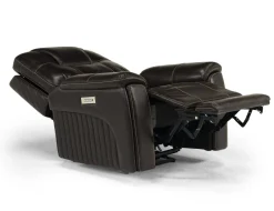 Mor Furniture Echo 3 Power Theater Recliner W/ Immersive Sound In Rainier Walnut Leather
