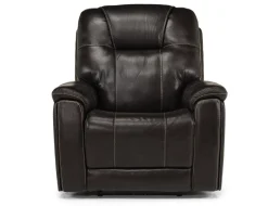 Mor Furniture Echo 3 Power Theater Recliner W/ Immersive Sound In Rainier Walnut Leather