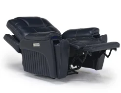 Mor Furniture Echo 3 Power Theater Recliner W/ Immersive Sound In Rainer Storm Leather