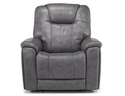 Mor Furniture Echo 3 Power Theater Recliner W/ Immersive Sound In Rainer Storm Leather