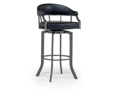 Mor Furniture Edy Barstool In Mineral & Black, Swivel