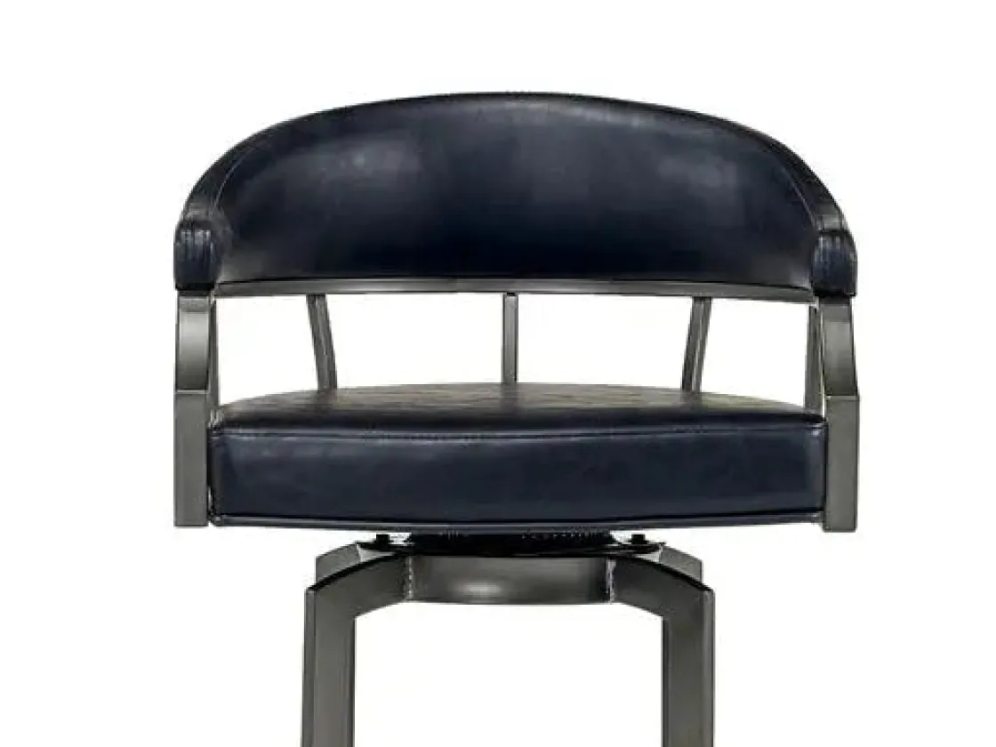 Mor Furniture Edy Barstool In Mineral & Black, Swivel