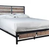 Mor Furniture Elk River Panel Bed In Rustic Brown, Twin
