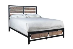 Mor Furniture Elk River Panel Bed In Rustic Brown, Twin