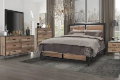Mor Furniture Elk River Panel Bed In Rustic Brown, Twin