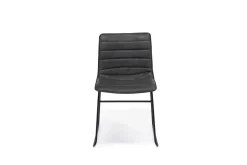 Mor Furniture Ella Side Chair In Slate Leather